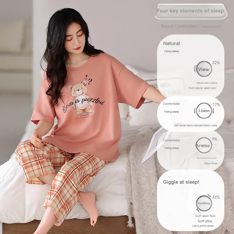 MIIOW Cool One Summer Series Pajama Set Women's Orange Red-1