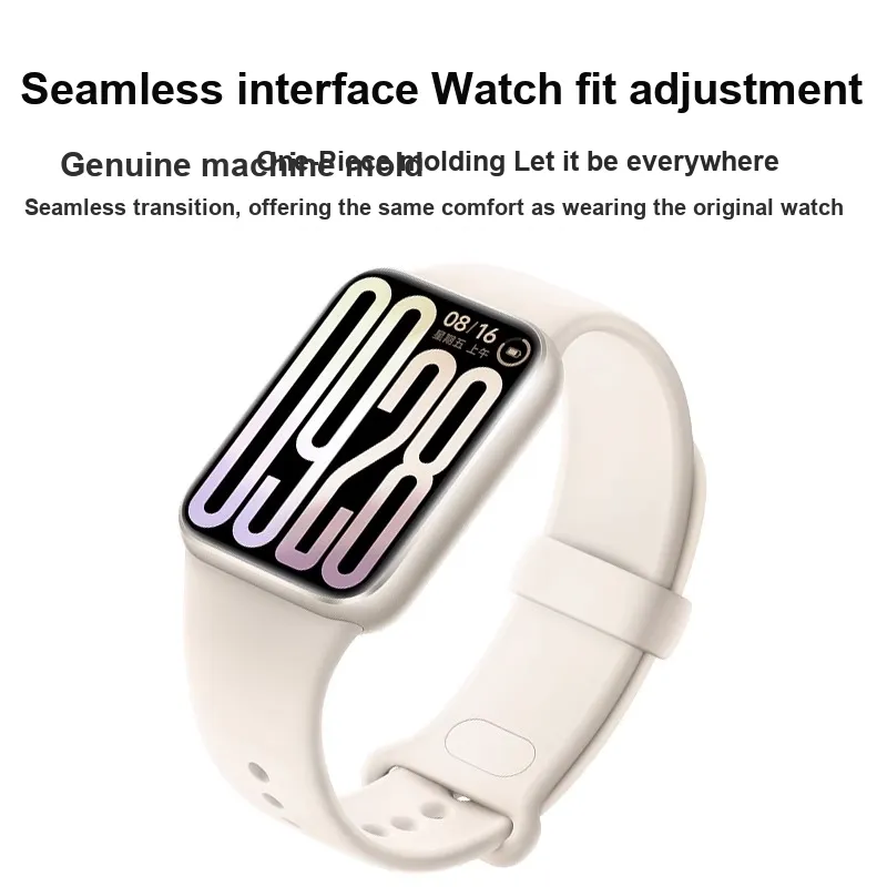 FZRT Xiaomi Compatibility Watch Band Liquid Silicone Skin Friendly Strap, Waterproof And Sweatproof Silicone Material-4
