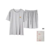 204-Short-Sleeved Shorts-Silver Gray