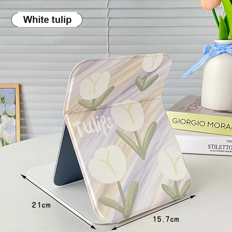 Gentle Welcome Yujin Flower Makeup Mirror Pocket Mirror Large Mirror Portable Travel Dormitory Foldable Mirror-4