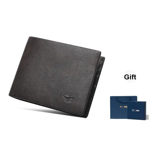 SEPTWOLVES Кошелек из лакового коровьего кожа мужской черный