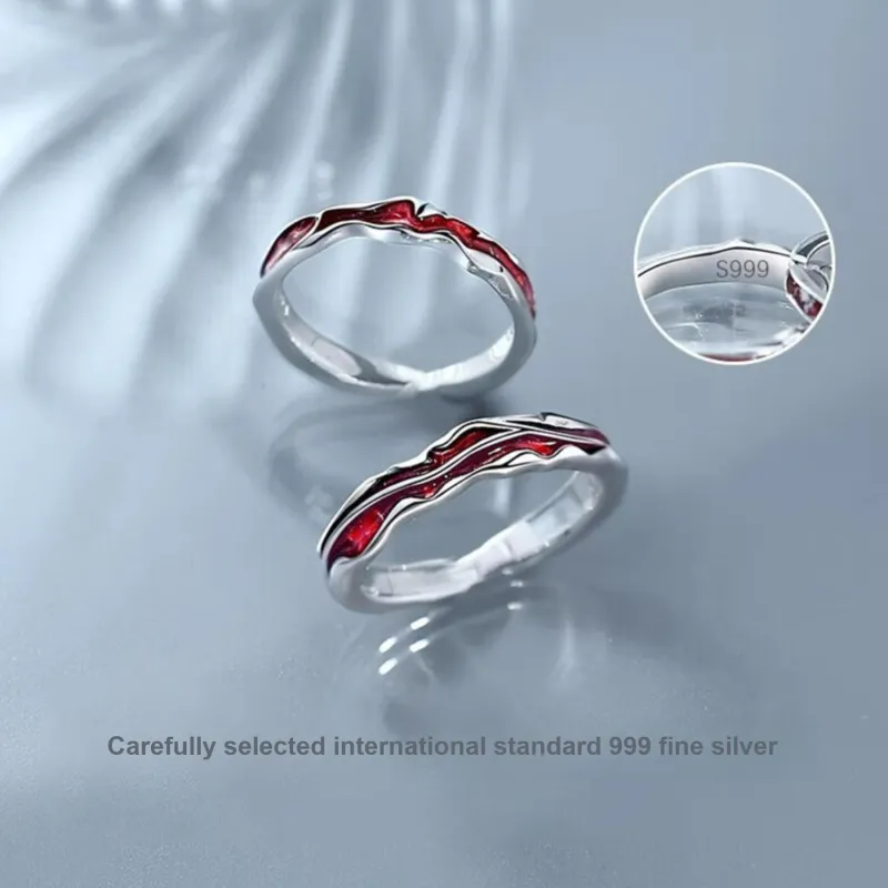 FOREVER MELODY 999 Fine Silver Rings Unisex-3
