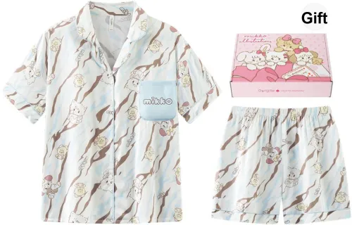 Gongdie x Mikko Pajama Set Women's Light Blue, Gift Box Set