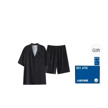 Qin Jing Pajama Set Men's Matte Black