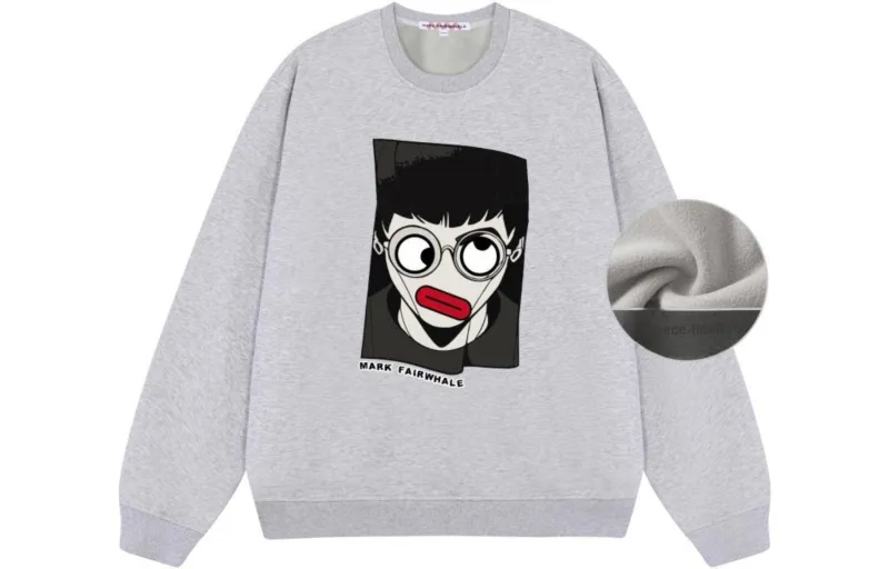 FAIRWHALE Loose Fit Pullover Drop Shoulder Crew Neck Sweatshirt Unisex-21