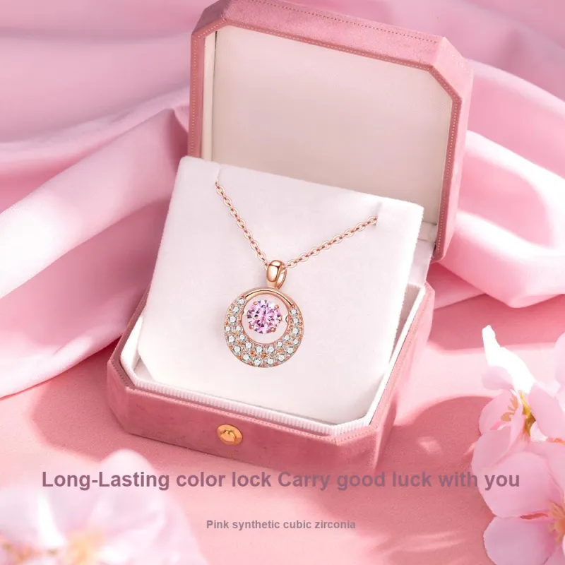 NUSQ Sterling Silver With Zircon Necklaces Women's-1