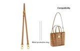 MCM Basket Bag Yellow Brown 1.1cm Width 90-120cm with Metal Protective Ring*2