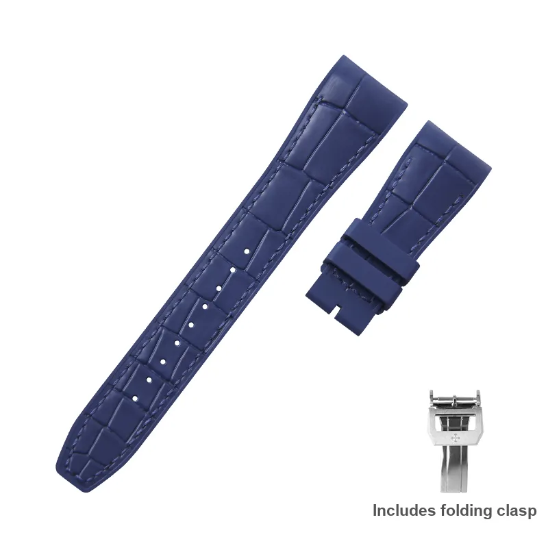 VAGENARI Rubber Strap Compatibility For IWC Universal Portugal IW545407 44mm Watch Band Unisex-6