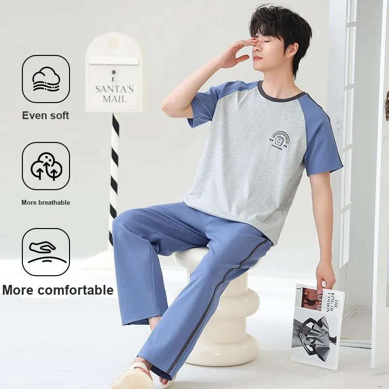 Close fitting Areas Pajama Set Men's-20