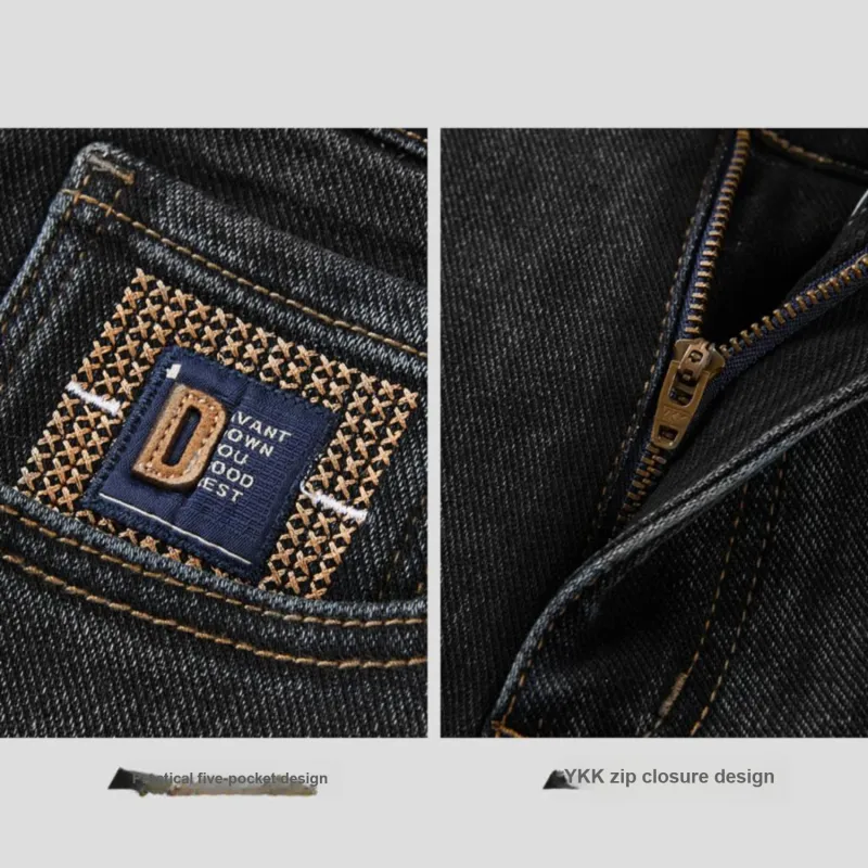 HLA Jeans Men Blue Gray Denim Gradient Dark F7-2