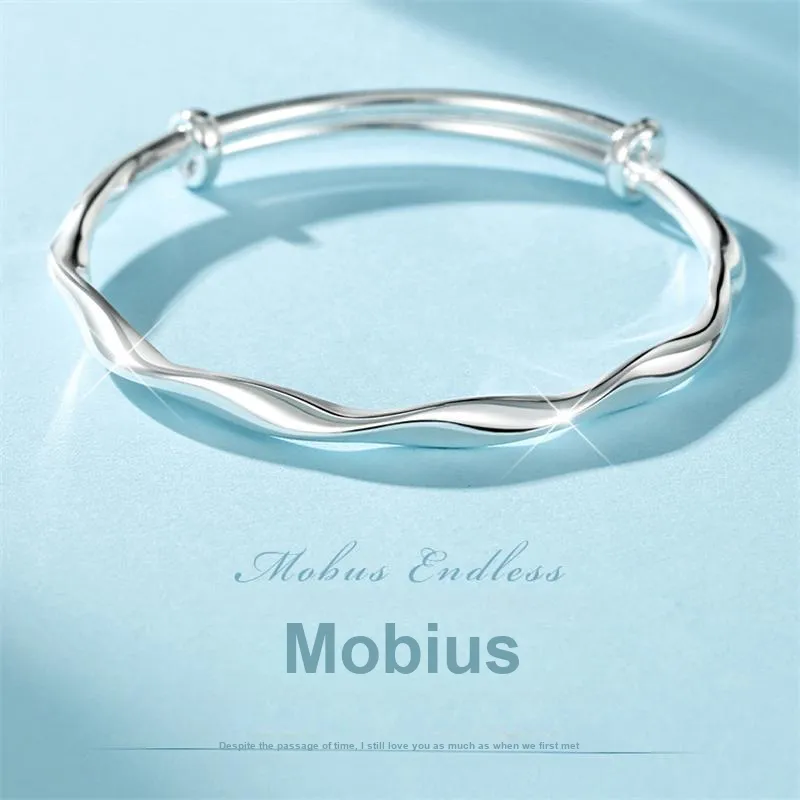 BMK S999 Fine Silver Bangles Women's-1