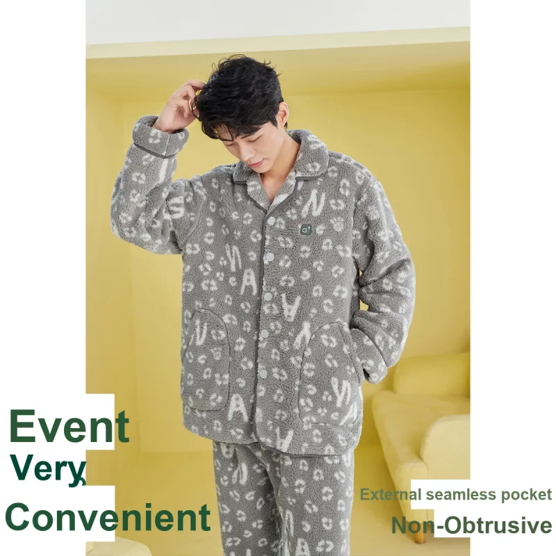 Aannsfam Pajama Set Men's Misty Twilight Gray-4