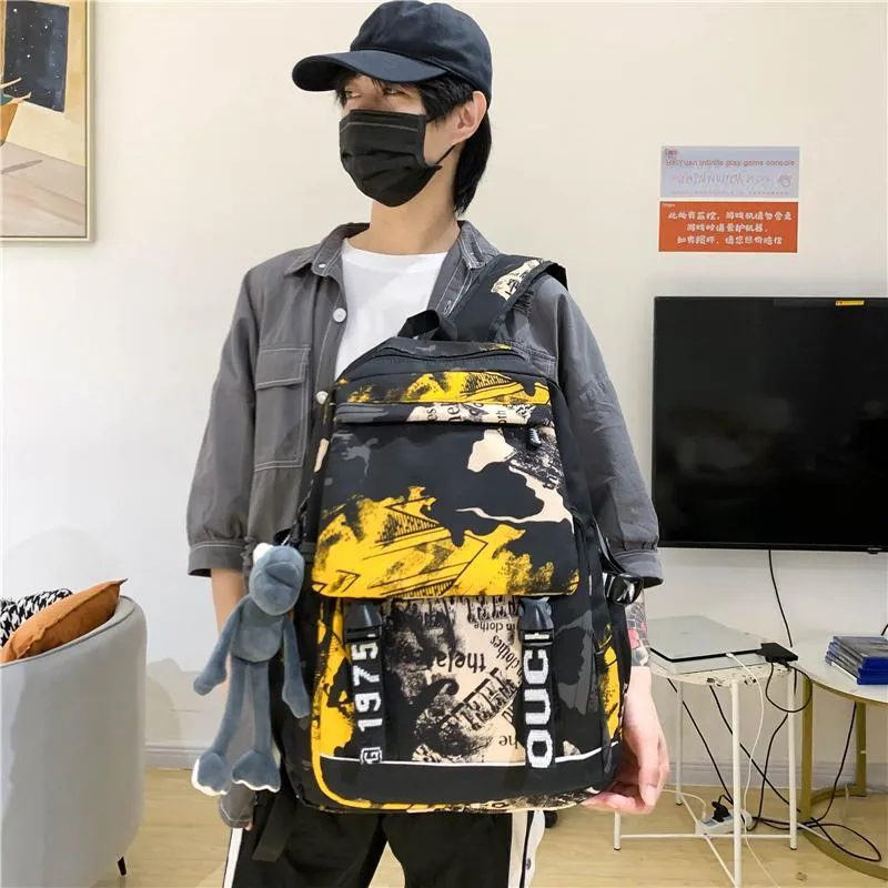 PULEWEI Nylon Backpack Unisex Multicolor-16