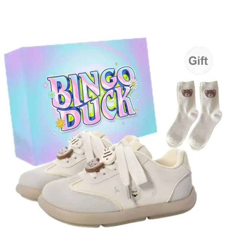 BINGO DUCK Slip Resistant Low Top Skateboard Shoes Women's-0