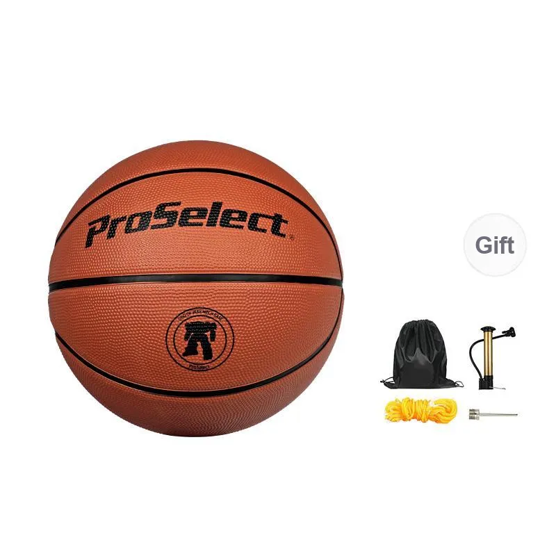 ProSelect Rubber Basketball Brown Size 7 Training Unisex-4