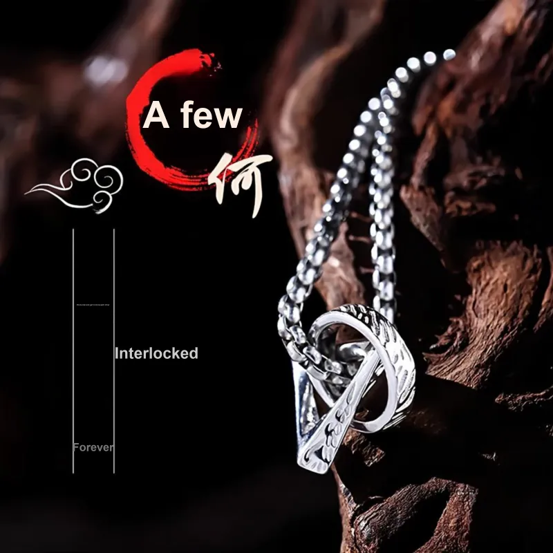 FOREVER MELODY 999 Fine Silver Necklaces Men's-2