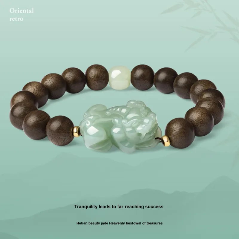 LAOMIAO Hetian Jade Bracelets Green Jade Women's-2