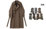 Khaki (Basic Non-Woolen) Comes with Scarf