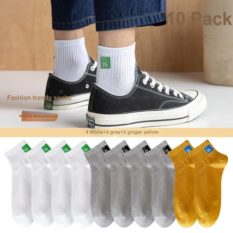 Lan Miao Mid Calf Socks Men's 10 Pack-5