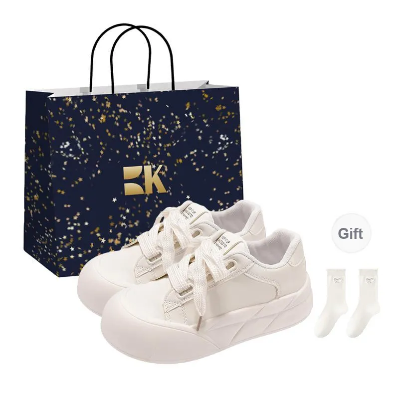Boldi Kuki Anti Slip Wear Resistant Low Top Skateboard Shoes Women's Ecru Shopping Bag-0