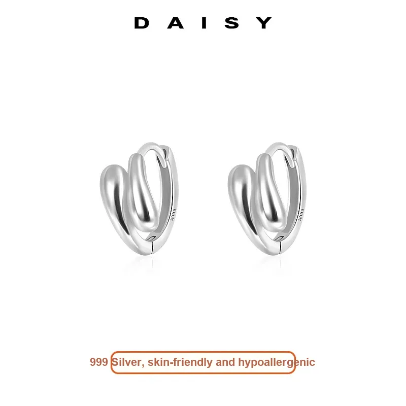Daisy Dream Full Sterling Silver Earrings Unisex-2