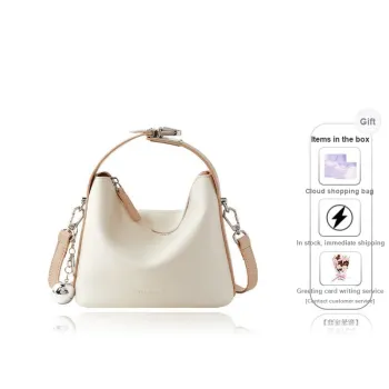 Teenmix Synthetic Leather Lunch Bag, Shoulder Bag, Crossbody Bag, Handbag Regular Women's Ecru/Sky Blue