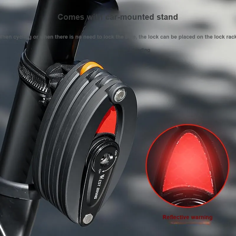WEST BIKING Bicycle Locks Folding Lock-4
