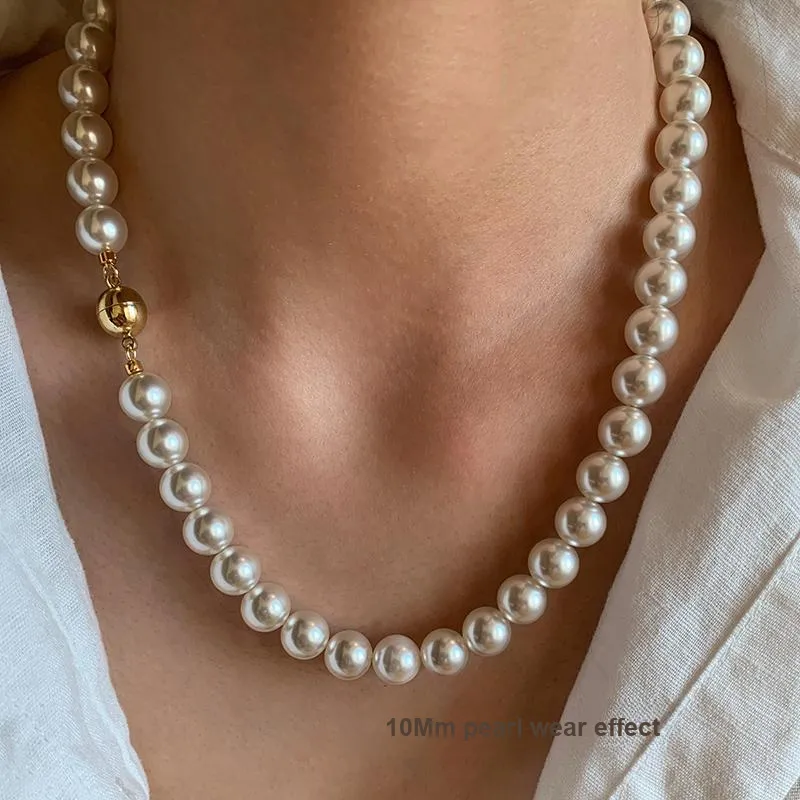 Drejew Copper Alloy Imitation Pearl Necklaces Women's-7