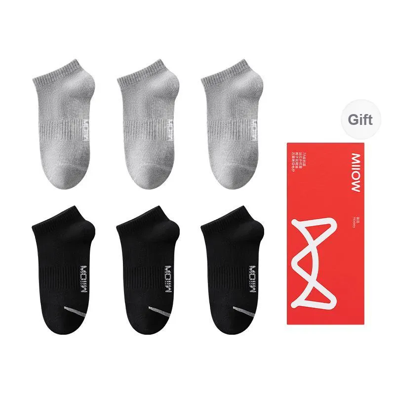 MIIOW Ankle Socks Unisex Gift Box Of 6 Doubles-6