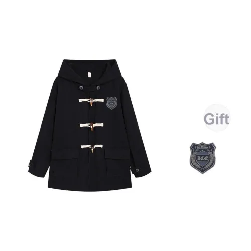 Ice Cream And Whale Пальто Женское Черное