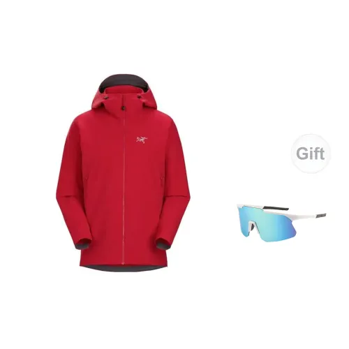 Arcteryx Windbreaker Jackets Men Vintage Red With Free Eyeglasses