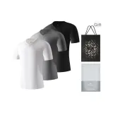 V-Neck 3 Pack (White+Black+Heather Gray)