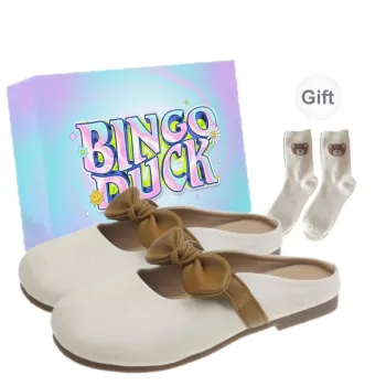 BINGO DUCK Odor Resistant Slip Resistant Wrap toe Slippers Women's Ecru/Khaki