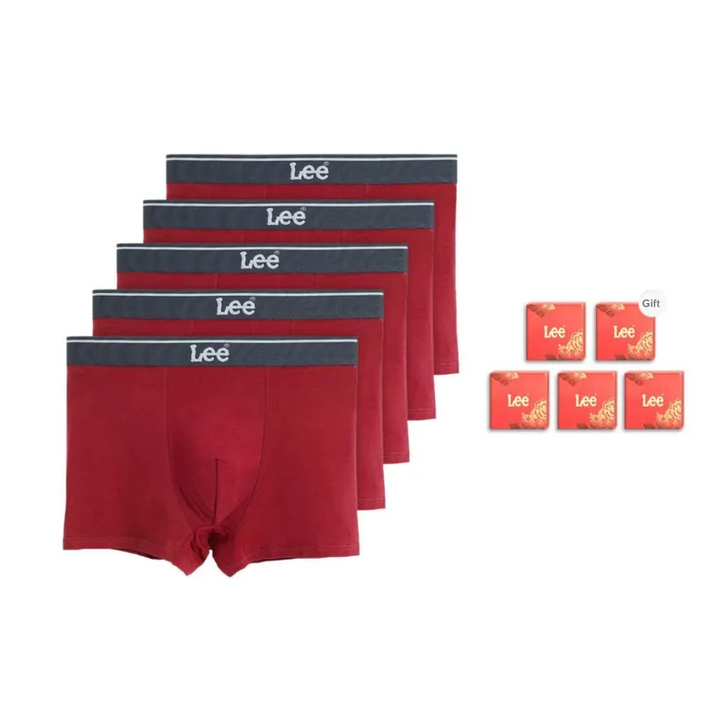 Lee Hui Guang II Generation Underwear Gift Boxes Men's Combo Set Dark Red-16