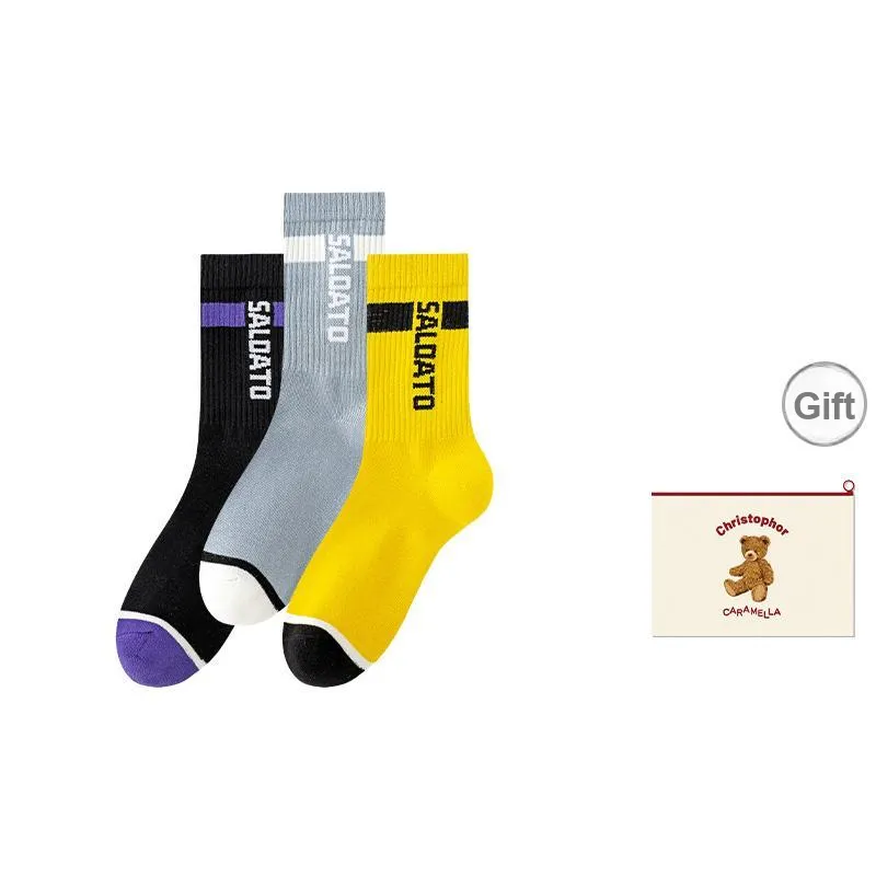 Caramella Mid Calf Socks Men's Shopping Bag Combo Set-17