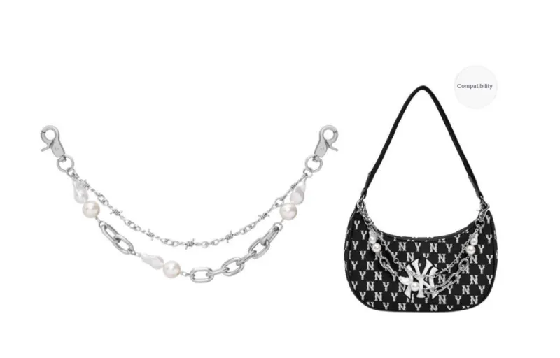 GUYI Metal/Flannelette Bag Accessories Women's Silver/Black-0