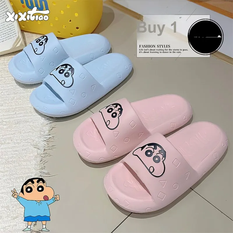 SHIGUDE x Crayon Shinchan Sandal Slippers Unisex, Milk White-10