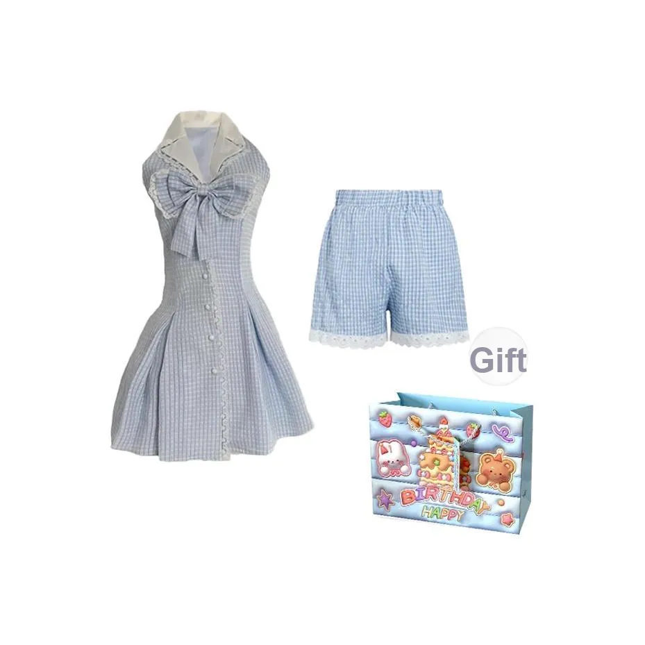 Gentle welcome Two Piece Skirt Sets Women's Blue Set