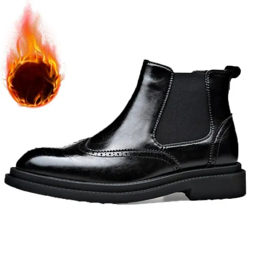 WEISHIBANGWEI Short Chelsea Boots Men's