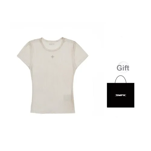 SMFK Белый Цвет Тумана В комплекте Сумка для покупок Женские Т-Рубашки