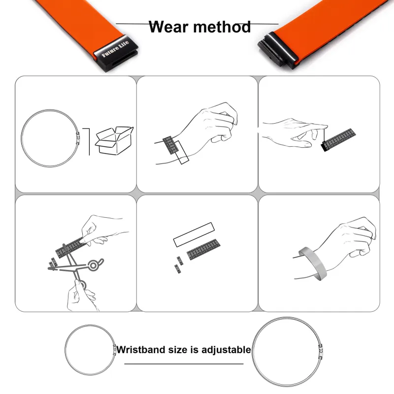 SMVP Waterproof And Sweatproof Negative Ion Sports Bracelet Unisex-2