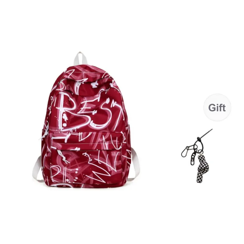 KAMLUI Nylon Backpack Unisex ÍTica: Black/Red/Green/Blue-7