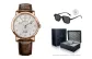 Rose Gold Case White Dial Brown Leather Strap
