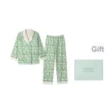 [Gift Box Set]Green Plaid Fabric+Women's Matching Set