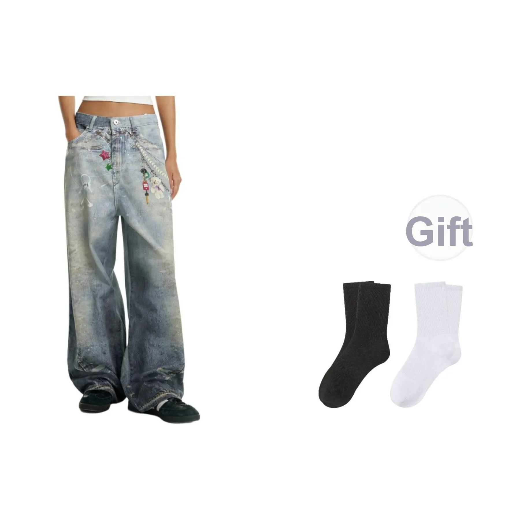 TGNS Весна And Осенний Джинсы Унисекс