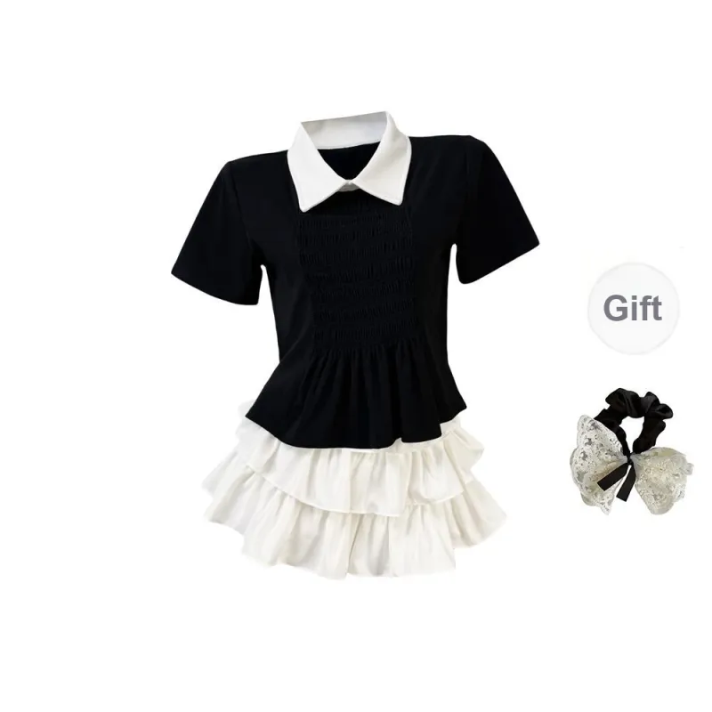 PAVEA Two Piece Skirt Sets Women's-0