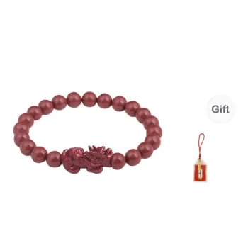 LUXLINE Reconstructed Cinnabar Bracelets Unisex