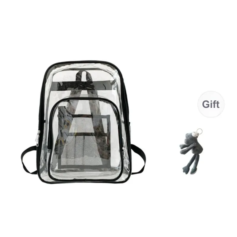 KAMLUI PVC Polyvinyl Chloride Backpack Unisex Gray/Black/Pink/Purple/Blue-2