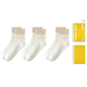 Master Mid Calf Socks Women's Shopping Bag 3 Pack White