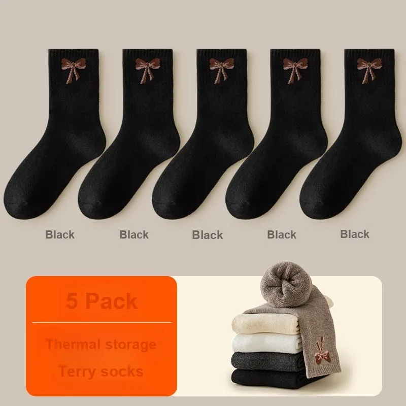 H YXIANG Mid Calf Socks Women's Combo Set-17